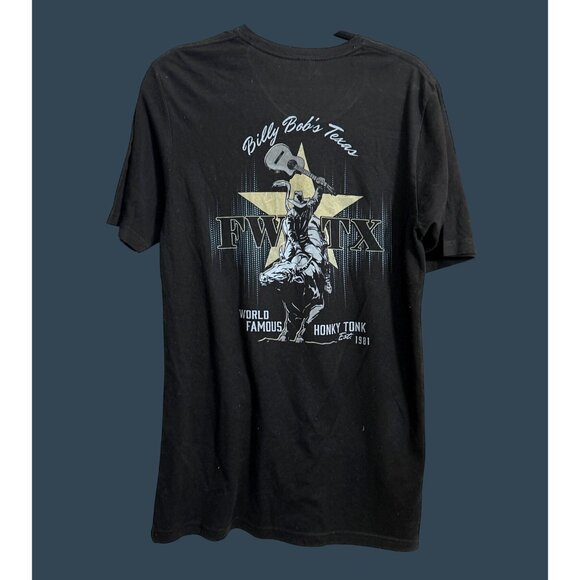 Billy Bobs Texas Black Graphic T-Shirt By Next Level Apparel Size L - Picture 1 of 7